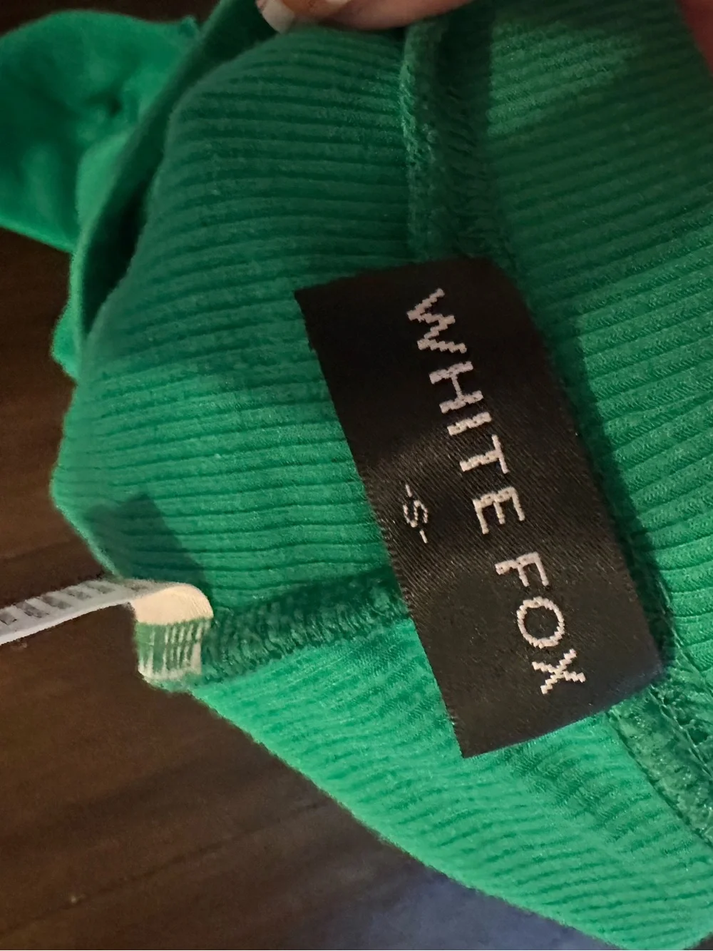 White Fox Boutique Green Ribbed Biker Shorts